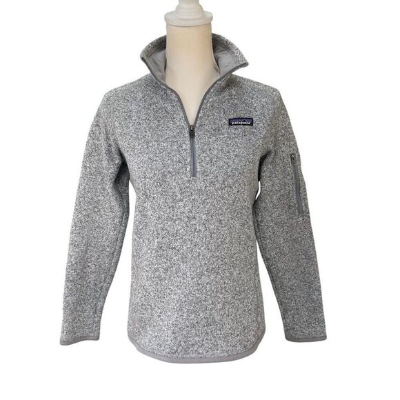 Patagonia Women's Better Sweater Fleece Lined Quarter Zip Grey Size Small - Picture 1 of 10
